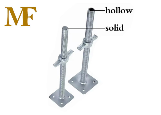 37mm スキャフォディング 調整可能なホールバージャック ベース/調整可能な固体バー スクリュージャック