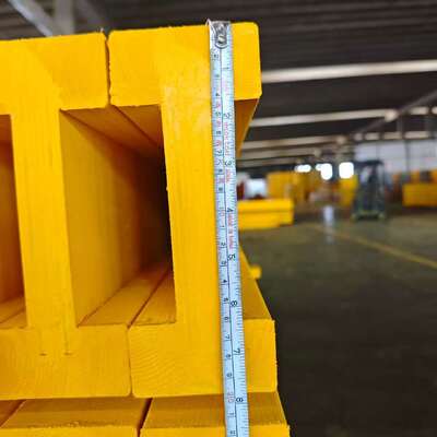 Yellow Painted Building Material Timber Beam H20 Beam for Formwork Construction Project
