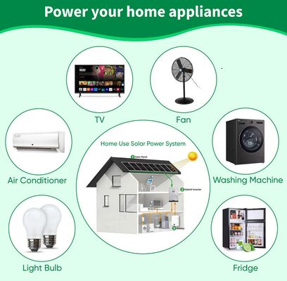 完全なハイブリッド太陽エネルギー システム 3 段階 3KW -30KW オンオフ グリッド ハイブリッド ソーラー パネル電力システム